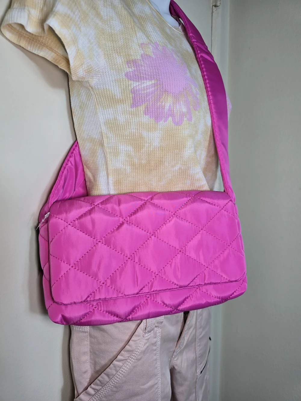 Joie Pastel Pink Denim Jeans+ LulusPinkBag+ Aerie Top